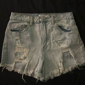 Distressed Jean shorts